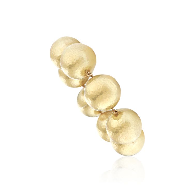 Paloma Picasso for Tiffany & Co. 18-karat hammered yellow gold boule-shaped bead bracelet. (Christie’s)